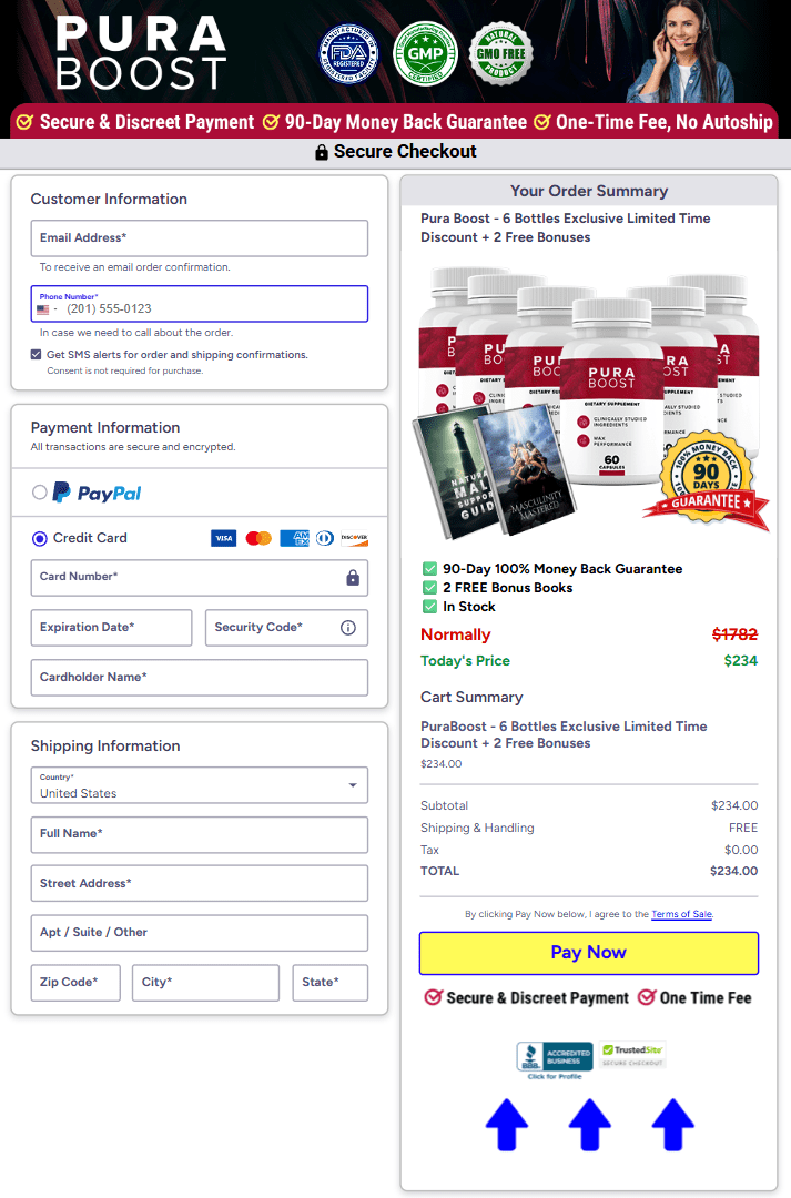Pura Boost Pura Boost Order Page